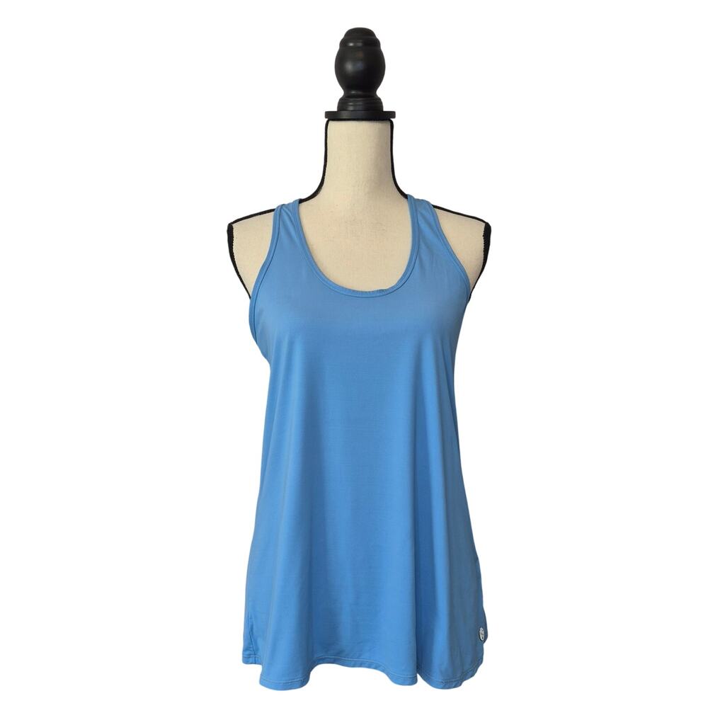 Lilly Pulitzer Luxletic Solid Blue Racerback Workout Tank Top Athletic Size S